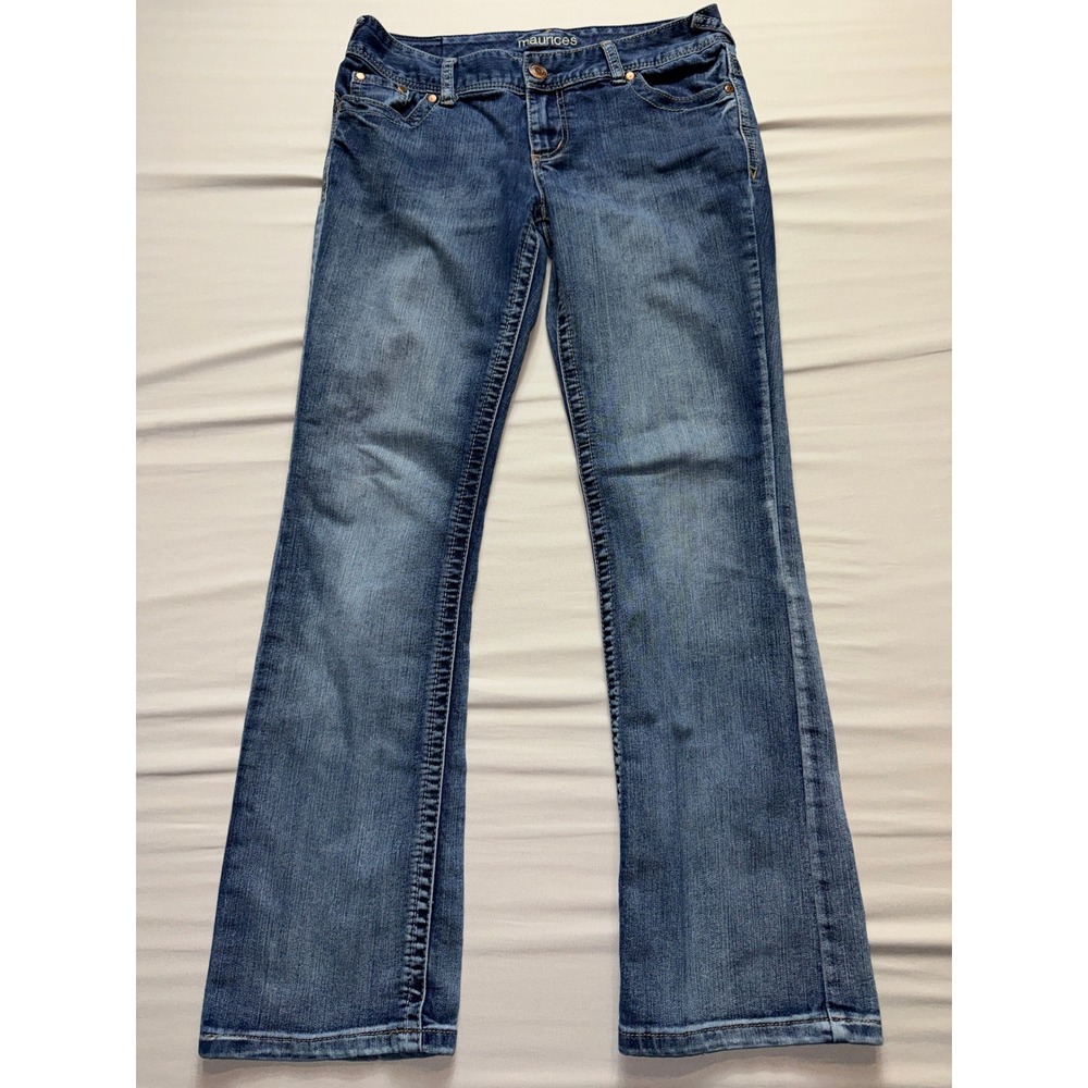 Maurices Womens Bootcut Jeans Medium Wash Blue‎ Denim Stretch Size 7/8 Regular
